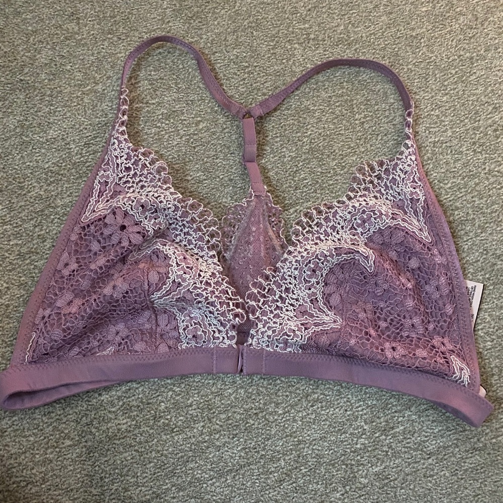 VICTORIA SECRET SMALL PURPLE WHITE Bralette
